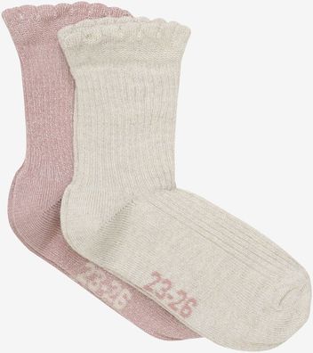Minymo Kinder Socken Socks mit Glitter (2-Pack) 6784