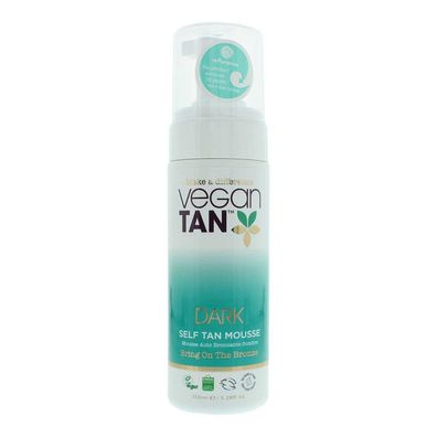 Vegane, dunkelbraune, vegane, bräunende, selbstbräunende Mousse, 150 ml