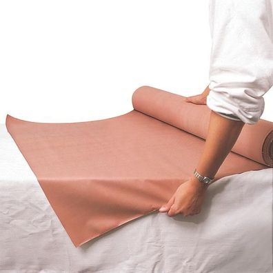 Gummibettstoff 90 cm x 1 m rotbraun