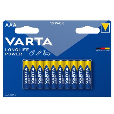 Varta Long Life Power 4903 AAA Micro LR03 1,5V Batterie Alkaline Longlife 10er