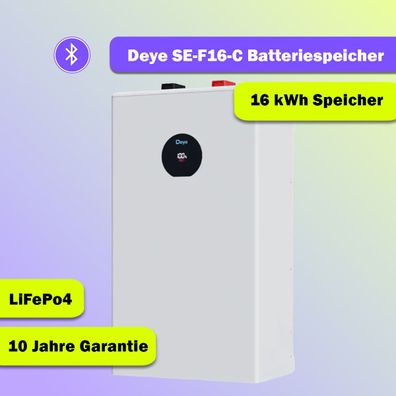Deye SE-F16-C 16kWh LiFePO4 Batteriespeicher 51,2V PV Speicher Solarspeicher