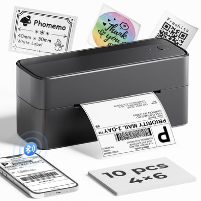 Phomemo 241BT Bluetooth Etikettendrucker 4x6 Thermodrucker DHL