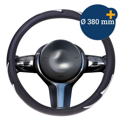 Lenkrad Überzug Sport schwarz-silber Autozubehör Filmer 31036