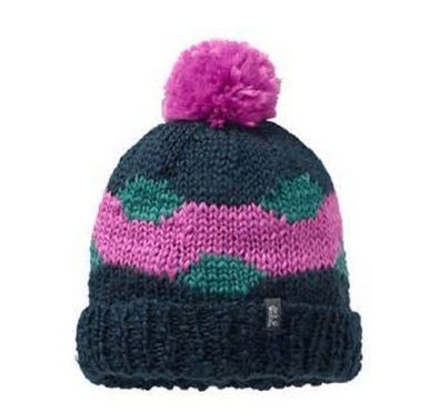 Jack Wolfskin Fluffy Cap Damenrmütze Bommelmütze Strickmütze Pudelmütze Wintermütze