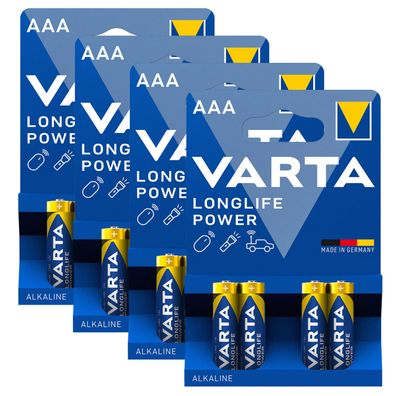 16x Varta Long Life Power 4903 AAA Micro LR03 1,5V Batterie Alkaline Longlife
