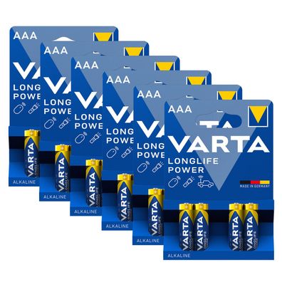 24x Varta Long Life Power 4903 AAA Micro LR03 1,5V Batterie Alkaline Longlife