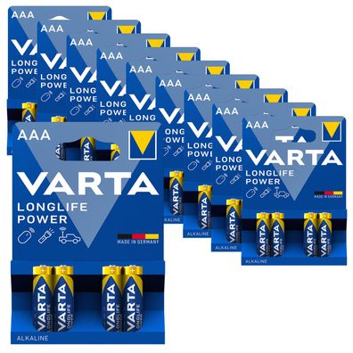 40x Varta Long Life Power 4903 AAA Micro LR03 1,5V Batterie Alkaline Longlife