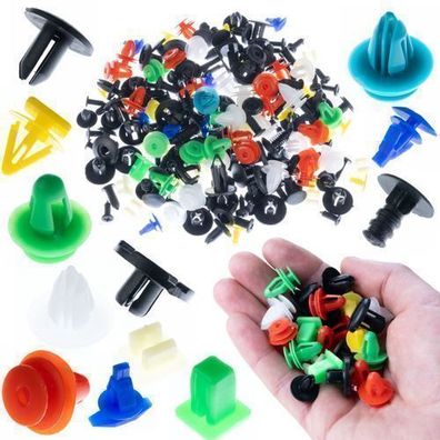 Rosfix Set Auto Befestigungsclips 200 Stk – Kunststoff | 1–4 cm Länge