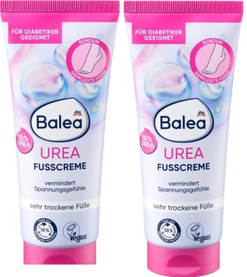Balea Urea Fußcreme für sehr trockene Füße 2x100ml