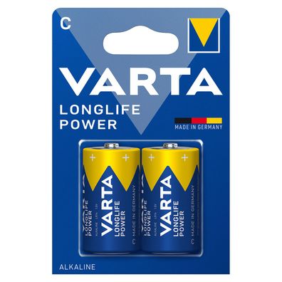 Varta Long Life Power C Baby Alkaline Batterien LR14 4014 1,5V 2er Blister