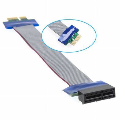 Q28 PCI-E x1 Riser Kabel Verlängerungskabel PCIe Extender Flachband Adapter 20cm