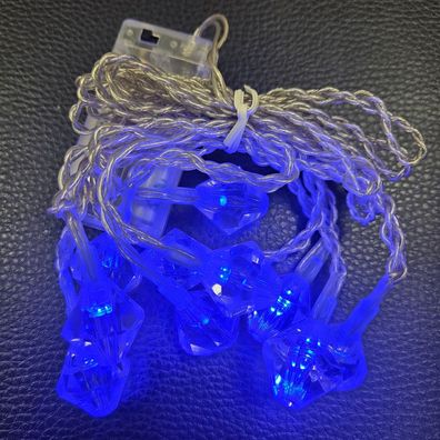 LED Lichterkette 10er Batteriebetrieb blau Diamant Best Season 007-01