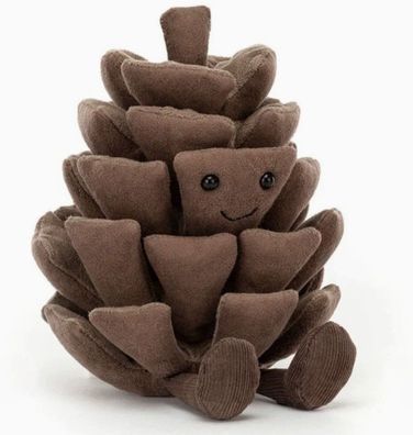 Jellycat-Plüschtier mit Verpackungsbeutel, Tannenzapfen, 13 cm