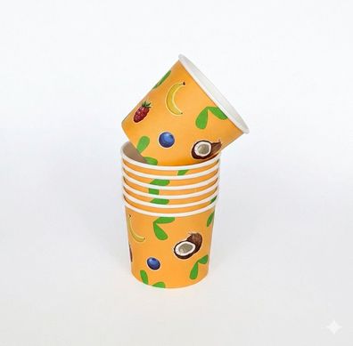 Eisbecher Pappe 250 ml - Plastikfrei & Nachhaltig PAPUR - Set