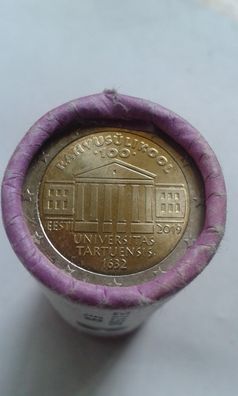 2 euro Rolle 2 euro 2019 Estland Tartu Rolle 25x2 euro 2019 Tartu Estland