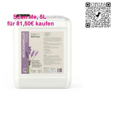 Relax Mückenmilch 1L - Bremsen & Mücken Abwehr 5L für Pferde