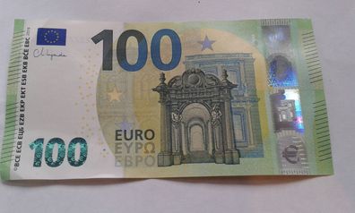 Original 100 euro 2019 Banknote Geldschein Christine Lagarde seltene RC2222-Serie