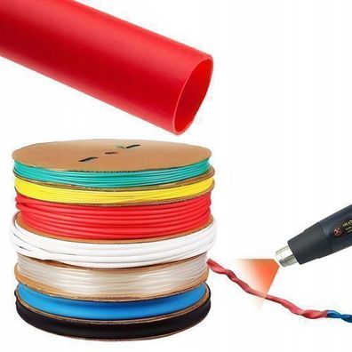 Rosfix Schrumpfschlauch Rot 10mm 1m – 2:1 Ratio | 1000V, -30 125°C