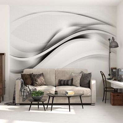 Vlies Fototapete XXL Schwarz Weiß Geometrische Linien Moderne Wandtapete 5344