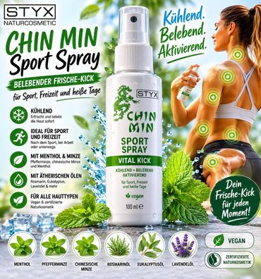 STYX Chin Min Sport Spray 100 ml kühlend belebend vegan