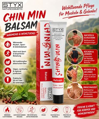 STYX Chin Min Balsam 50 ml Muskel Sport Gelenksbalsam wärmend vegan