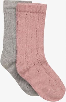 Minymo Kinder Socken Knee Socks Pointelle (2-pack)