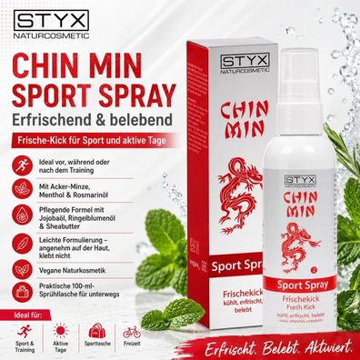 STYX Chin Min Sport Spray 100 ml kühlend belebend vegan