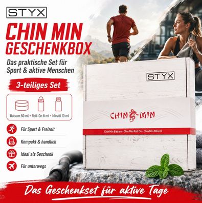 STYX Chin Min Geschenkbox Set Balsam Roll-On Minzöl Sport Pflege