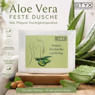STYX Aloe Vera Feste Dusche vegan feuchtigkeitsspendend Naturkosmetik 100 g