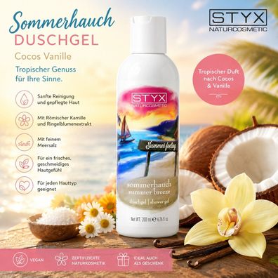 STYX Naturcosmetic - Sommerhauch Duschgel 200 ml Cocos Vanille Summer Breeze