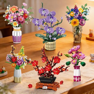 Blumenstraub Bausteine Set 1458 Stuck DIY Bau Spielzeug Valentinstag Bausteine