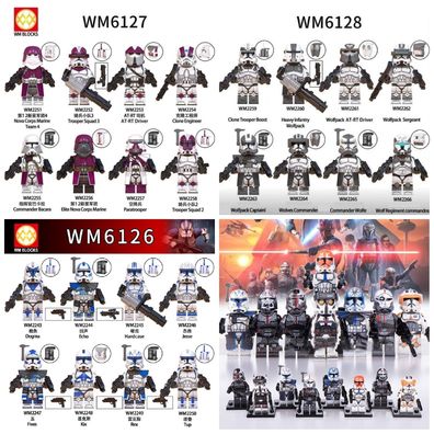 Star Wars Elite Clone Commandos Delta Squad Clone Wars Boss Fixer Scorch Bausteine
