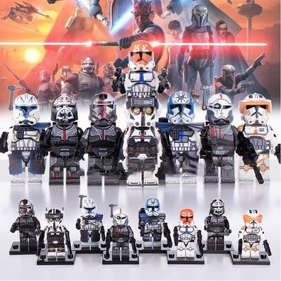 Star Wars Elite Clone Commandos Delta Squad Clone Wars Boss Fixer Scorch Bausteine