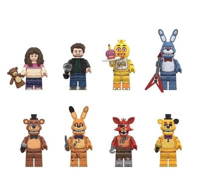 8pcs Lego Fnaf Minifigures Five Nights at Freddys Foxy Chica Set Gift Toy Bausteine