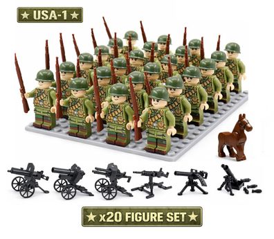 Militar Weltkrieg WW2 Soldaten Figuren Sets - Custom Baustein Armee Figuren Bausteine