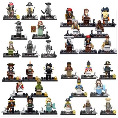 Lego Jack Sparrow Fluch der Karibik Held 8 x Mini Figuren Spielzeug Bausteine