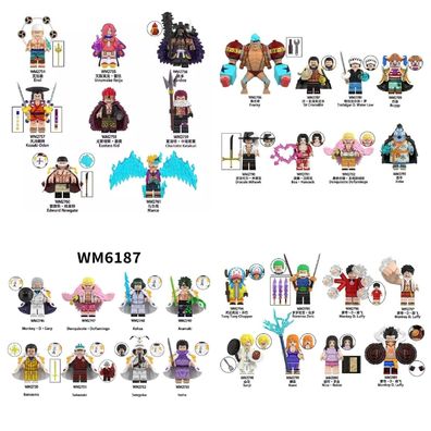 Anime One Piece Luffy Halloween Custom Lego Minifigur Horror Spielzeug 8 Bausteine