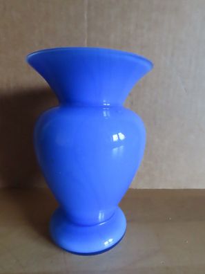 Vase rund klein blau Glas ca. 12 cm H