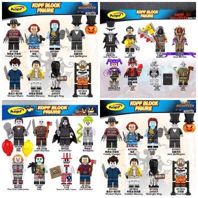 HORROR Halloween Lego Horror Mini Figur Spielzeug Monster Michael Myers Freddy