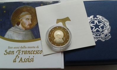 2 euro 2026 PP Italien Assisi 2 euro 2026 Franz von Assisi PP proof