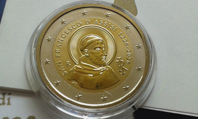 2 euro 2026 revers PP Italien Assisi 2 euro 2026 Franz von Assisi reverse proof