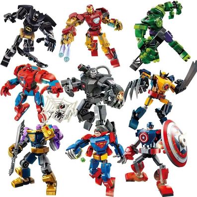 Superheld Marvel Avengers Spiderman Actionfigur Spielzeug Iron Man Hulk Minifigur