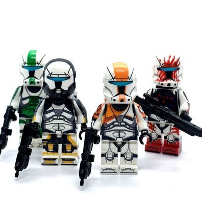 4x Delta Squad Boss Fixer Scorch Sev Minifigures Star Wars Clone Wars Bausteine