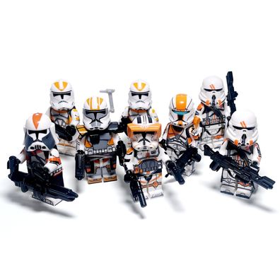 212th Attack Battalion Star Wars Lego Orange Clone Trooper Minifiguren- Bausteine