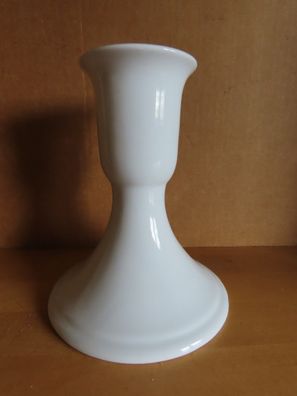 Vase weiß sieht fast wie ein Kerzenständer aus ca. 16,3 cm H