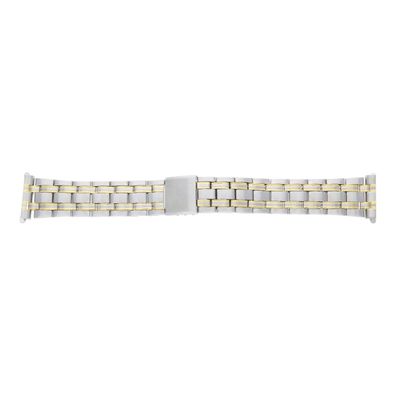 JuwelmaLux Uhrenband poliert, mattiert Edelstahl Gold plattiert JL30-10-5087