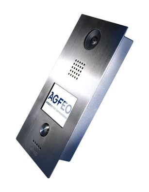 Agfeo IP-Video TFE1 6101513 Edelstahl-Gehäuse Silber fér Térsprechanlage