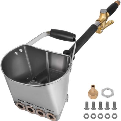 VEVOR Putzwerfer 4 Jet Mörtel Spréhpistole Edelstahl silber 2,1 kg
