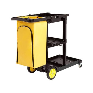 Amazon Basics Reinigungswagen 2 Ablageflächen Reißverschlusstasche 120cm