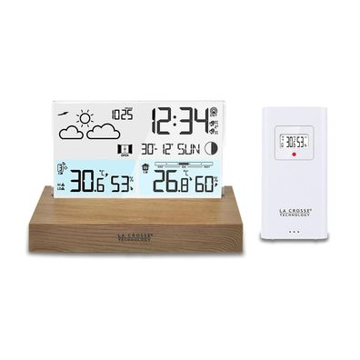 La Crosse Technology Wetterstation WS6207 mit Holzsockel